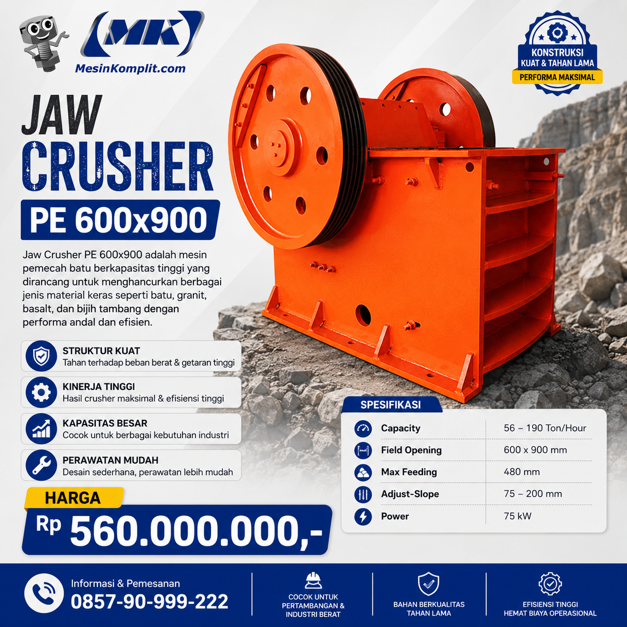 Jaw Crusher 600x900 ...